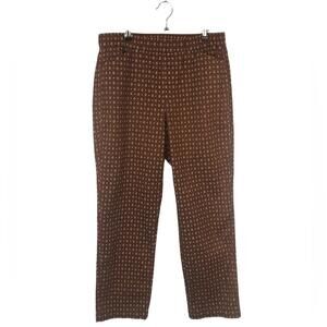 Land’s Ends Pant Pull On Pant Elastic Waist Front  Pockets Menwear Pattern